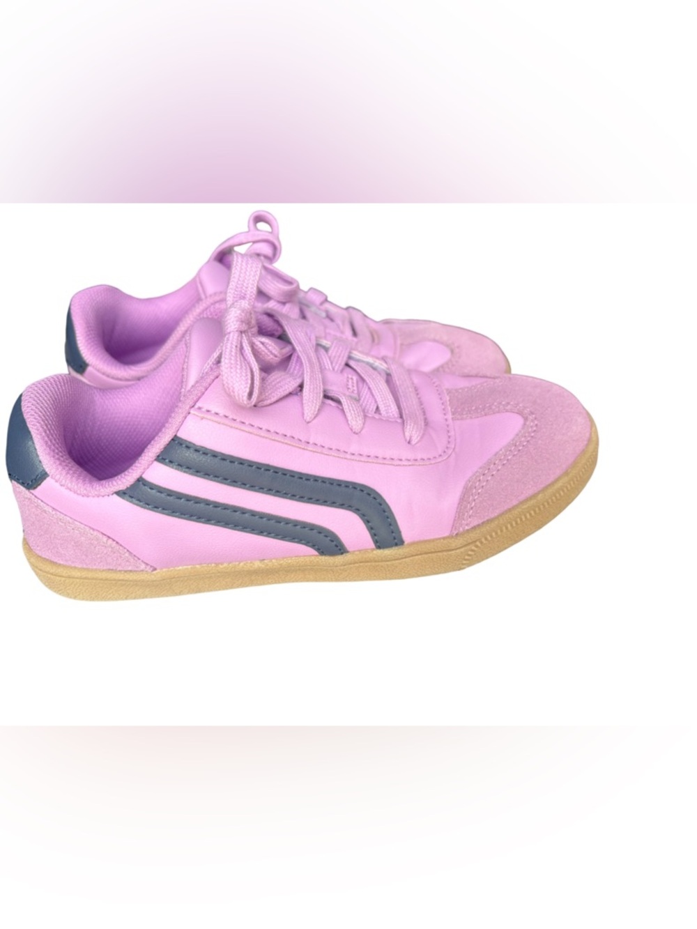 Cat & Jack Girls Pink Sneakers Size 4 Boston Court Style Lace Up Shoes
